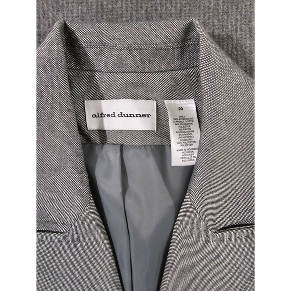 Alfred Dunner Womens Gray 3-Button Textured Blazer Jacket Size 20 - Picture 4 of 16